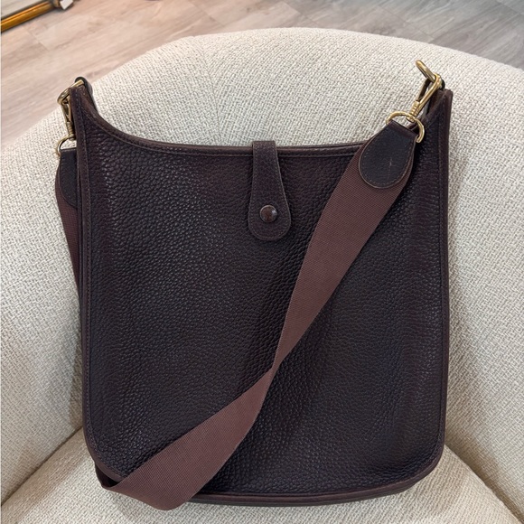 Authentic HERMES EVELYNE GM brown cafe Togo leather - Picture 2 of 16